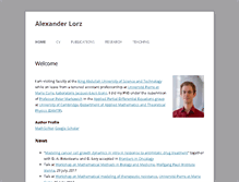 Tablet Screenshot of alexanderlorz.com